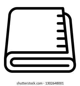Clean towel icon. Outline clean towel vector icon for web design isolated on white background