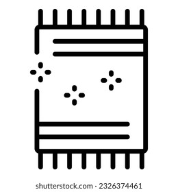 Vector de contorno del icono de limpieza de toallas. Limpieza en casa. Servicio profesional