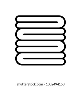 Icono de toalla limpia. Línea simple, contorno de elemento vector de lavado icono para ui y ux, sitio web o aplicación móvil