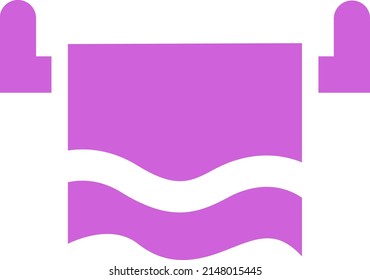 Toalla limpia, ilustración, vector sobre un fondo blanco.