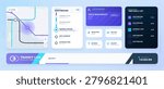 Clean transit live dashboard with route map, northbound timeline, track maintenance alert, departure timetable, accessibility tiles and sync bar