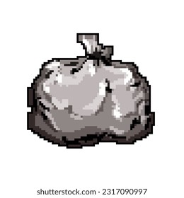 clean trash bag game pixel art retro vector. bit clean trash bag. old vintage illustration