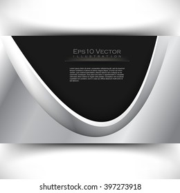 clean trendy bent metallic elements corporate background design, eps10 vector illustration