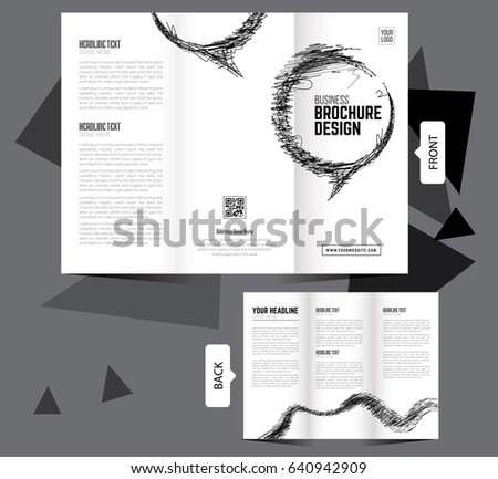 clean trifold brochure template tri fold stock vector royalty free