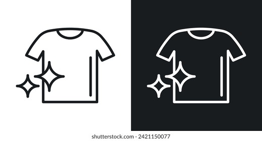 Clean tshirt icon designed in a line style on white background.