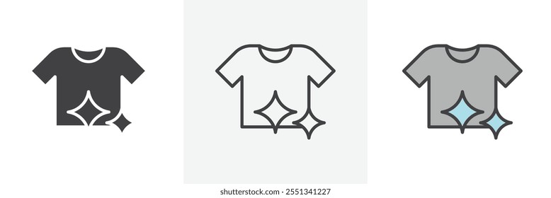 Clean tshirt icon pack. Vector illustration. EPS10