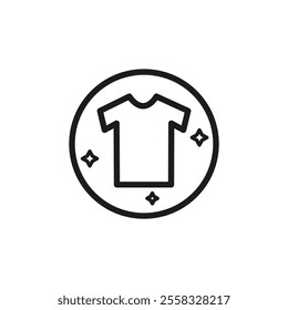 Clean tshirt icon Symbol mark in Outline style