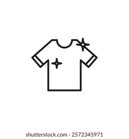 Clean tshirt icon Vector flat thin line illustration