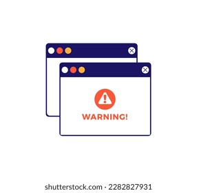 Un banner emergente de advertencia limpio y subestimado con un símbolo de alerta. Este diseño vectorial minimalista es perfecto para sitios web y aplicaciones modernos