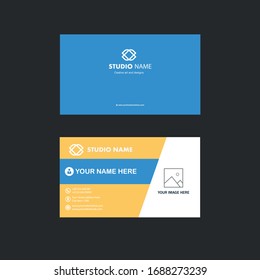 Clean and unique business card template design