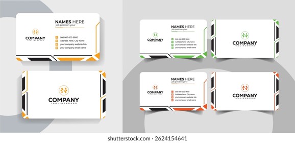 Clean and Unique Business Card Template for Professionals
