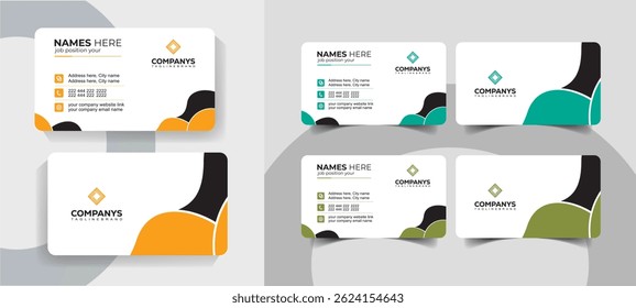 Clean and Unique Business Card Template for Professionals