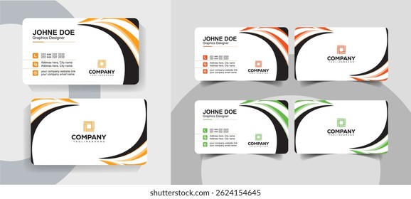 Clean and Unique Business Card Template for Professionals