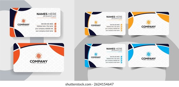 Clean and Unique Business Card Template for Professionals