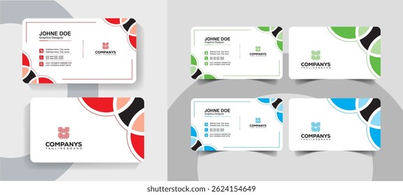 Clean and Unique Business Card Template for Professionals