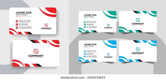 Clean and Unique Business Card Template for Professionals