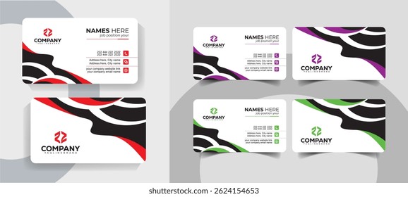 Clean and Unique Business Card Template for Professionals