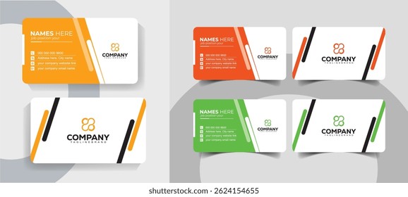 Clean and Unique Business Card Template for Professionals