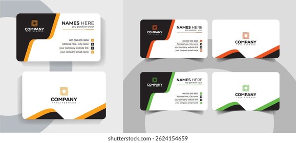 Clean and Unique Business Card Template for Professionals