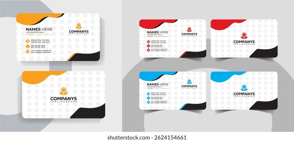 Clean and Unique Business Card Template for Professionals