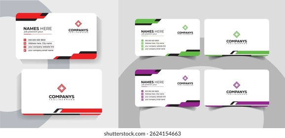 Clean and Unique Business Card Template for Professionals