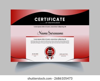 limpar modelo de design de certificado exclusivo