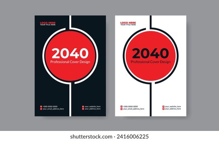 Clean and unique cover page design, corporate brochure, creative booklet, flyer, magazine, editable vector, eye-catching, ready to print, a4 size, a simple and modern concept with 2 color set