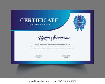 Clean unique latest Certificate design template