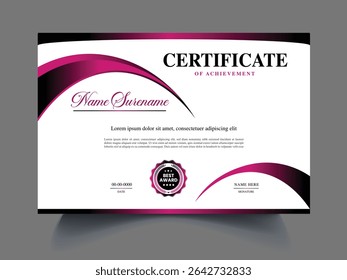 Clean unique latest Certificate design template