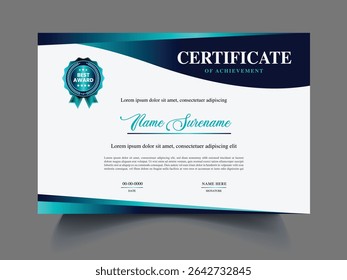 Clean unique latest Certificate design template