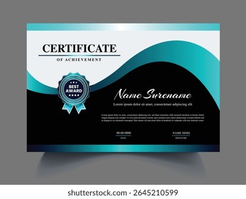 Clean unique latest Certificate design template
