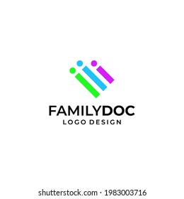 Clean and unique logo about family and document or writing summary.
EPS10, Vector.