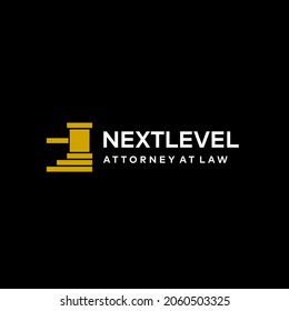 Clean and unique logo about law hammer and ladder.
EPS 10, Vector.
