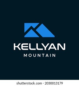 Clean and unique logo about mountains and letter K in negative area.
EPS 10, Vector.