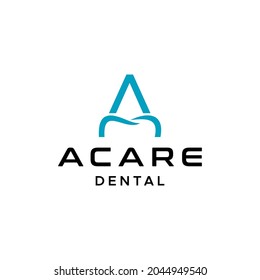 A clean and unique logo, a combination of the letter A and dentist.
EPS 10, Vector.