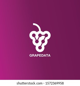 Clean and unique logo design of grape with clear background colours - EPS10 - Vector.