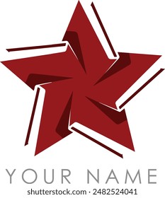 Clean and unique logo design with star and book
