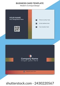 Clean And Unique Professional Business Card Template