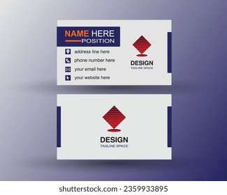 Clean vector business card design