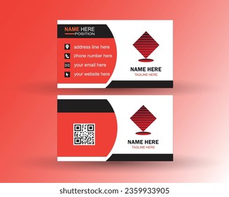 Clean vector business card design