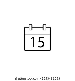 A clean vector calendar icon, perfect for scheduling apps, event planning, time management tools, and creative digital projects.