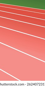 Clean vector design of track lanes extending into grass – perfect for e-commerce or social media post
