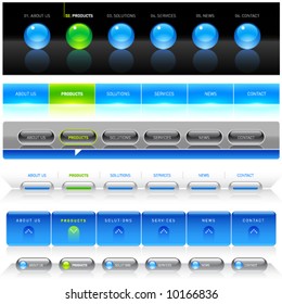 Clean vector, easy to edit web navigation templates 8