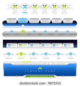 Clean vector, easy to edit web navigation templates 6