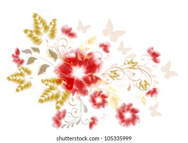 Clean vector floral background for design.  Floral vectors