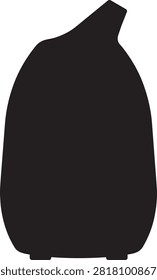 Clean vector graphic of an aroma diffuser for wellness and home decor applications. Minimalist design for advertising.