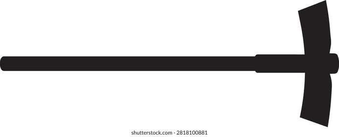 A clean vector graphic representing a historic excavation implement. Useful for construction archaeology or historical reenactment themes.