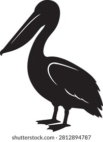 Clean vector graphic of a waterbird. Simple modern design ideal for educational or branding purposes.