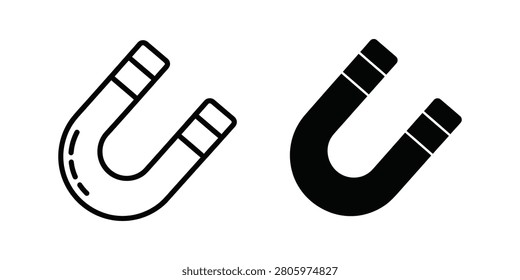 Clean vector graphics depicting magnetic attraction and repulsion. Ideal for educational or scientific presentations.