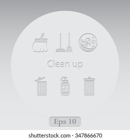 Clean up vector icon